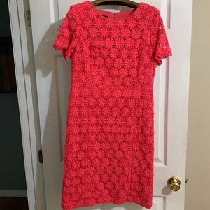 Talbots, pink lace dress, size10